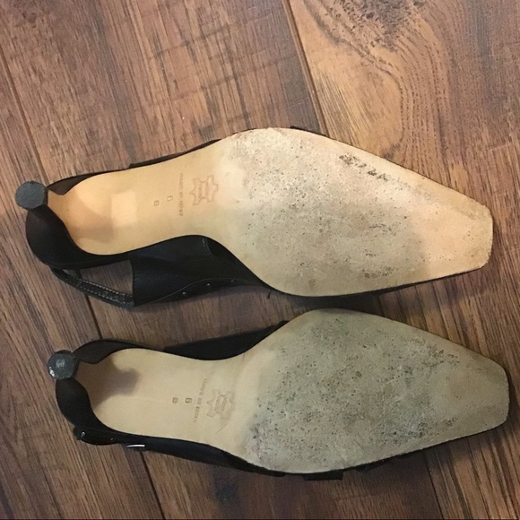 Roberto Capucci kitten heel closed toe sling backs - Picture 4 of 6